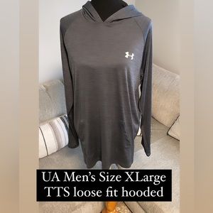 under armour light weight dark grey hooded
